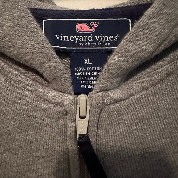 Vineyard Vines gray zip-up hoodie women’s XL gray - Picture 3 of 6